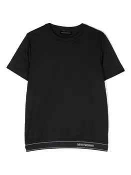 Emporio Armani футболка с логотипом, синий