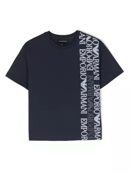 Emporio Armani футболка с логотипом, синий