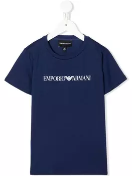 Emporio Armani футболка с логотипом, синий