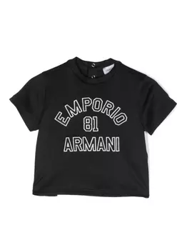 Emporio Armani футболка с логотипом, синий