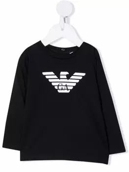 Emporio Armani футболка с логотипом, синий