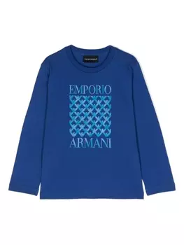 Emporio Armani футболка с логотипом, синий