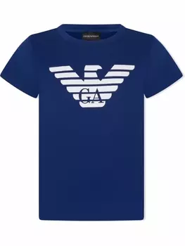 Emporio Armani футболка с логотипом, синий