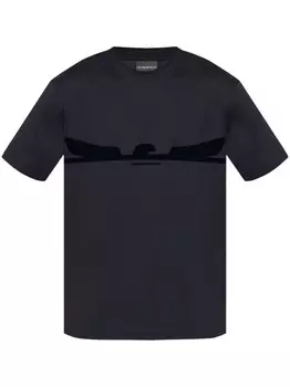 Emporio Armani футболка с логотипом, синий