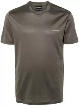 Emporio Armani футболка с логотипом, зеленый