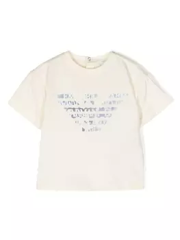 Emporio Armani футболка с логотипом, желтый