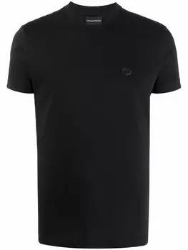 Emporio Armani футболка с нашивкой-логотипом, черный