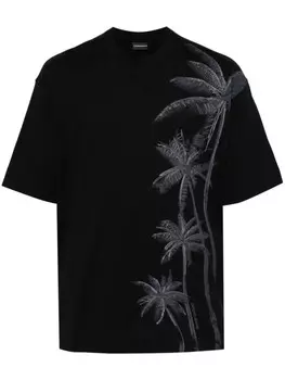 Emporio Armani футболка с принтом, черный