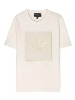 Emporio Armani футболка с принтом, нейтральный цвет