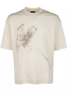 Emporio Armani футболка с принтом, нейтральный цвет