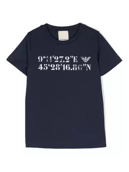 Emporio Armani футболка с принтом, синий