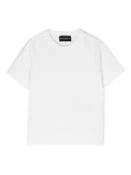 Emporio Armani футболка с тисненым логотипом, белый