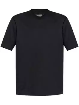 Emporio Armani футболка с тисненым логотипом, синий