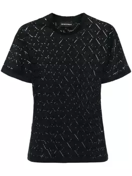 Emporio Armani футболка с узором, синий