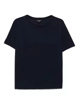 Emporio Armani футболка с вышитым логотипом, синий