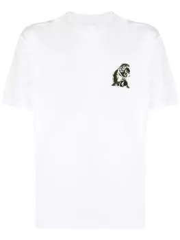 Emporio Armani футболка с вышивкой French Bulldog, белый