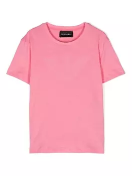 Emporio Armani футболка со стразами, розовый