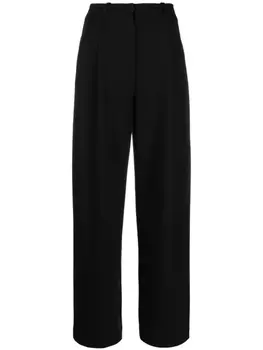 Emporio Armani high-waist pleated trousers, черный