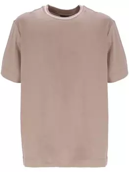 Emporio Armani хлопковая футболка, нейтральный цвет