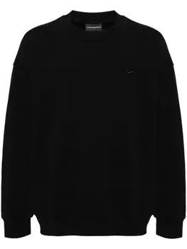 Emporio Armani хлопковая толстовка, черный
