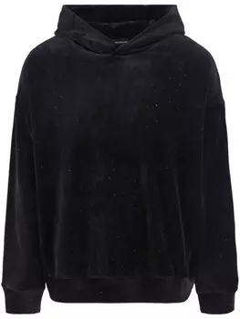 Emporio Armani худи Clubwear со стразами, черный