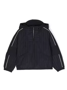 Emporio Armani худи на молнии с логотипом, синий