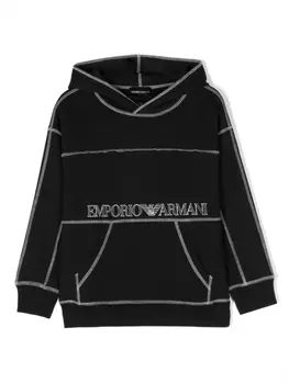 Emporio Armani худи с логотипом, черный