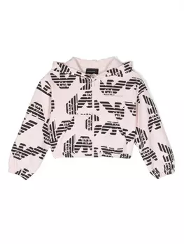 Emporio Armani худи с логотипом, розовый