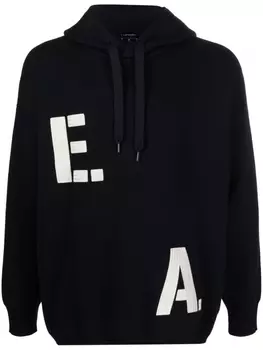 Emporio Armani худи с логотипом, синий