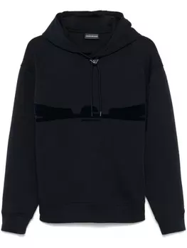Emporio Armani худи с логотипом, синий