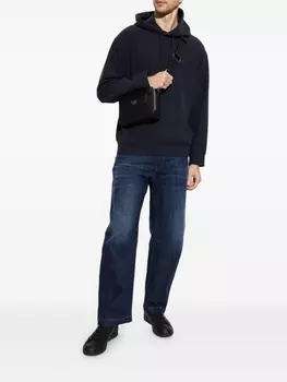 Emporio Armani худи с логотипом, синий