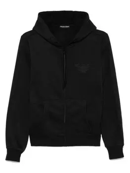Emporio Armani худи с нашивкой-логотипом, черный