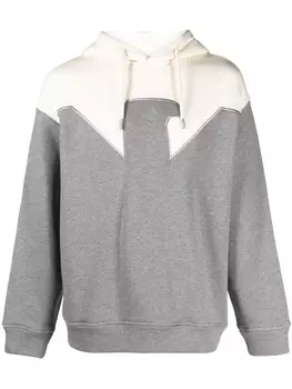 Emporio Armani худи со вставками, серый