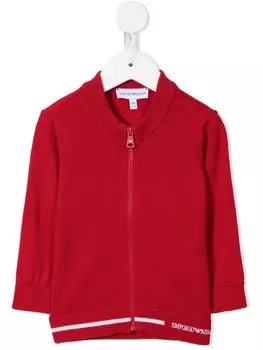 Emporio Armani кардиган на молнии, красный
