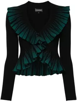 Emporio Armani кардиган с эффектом омбре, черный