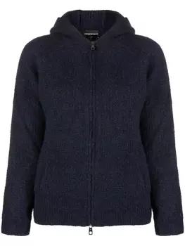 Emporio Armani кардиган с капюшоном, синий