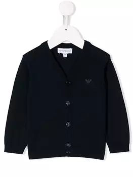 Emporio Armani кардиган с логотипом, синий