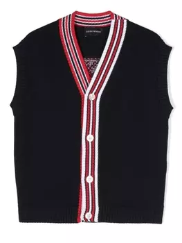 Emporio Armani кардиган с логотипом, синий