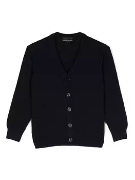 Emporio Armani кардиган с V-образным вырезом, синий