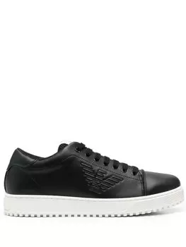 Emporio Armani кеды с логотипом, черный