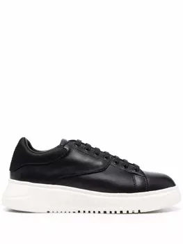Emporio Armani кеды со вставками, черный