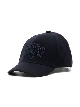 Emporio Armani кепка с вышитым логотипом, черный