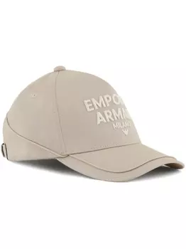 Emporio Armani кепка с вышитым логотипом, нейтральный цвет