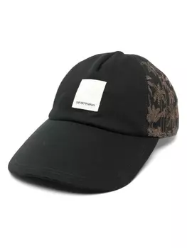 Emporio Armani кепка с вышивкой, черный
