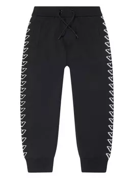 Emporio Armani Kids эластичные брюки с логотипом, черный