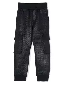 Emporio Armani Kids брюки с логотипом, синий