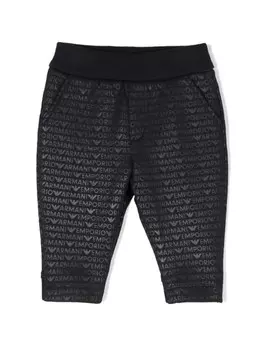 Emporio Armani Kids брюки с логотипом, синий
