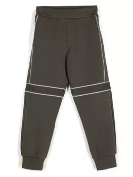 Emporio Armani Kids брюки с логотипом, зеленый