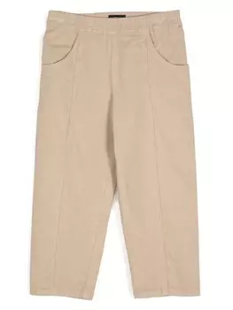 Emporio Armani Kids брюки с нашивкой-логотипом, серый