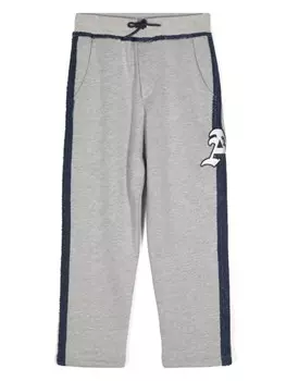 Emporio Armani Kids брюки с нашивкой-логотипом, серый